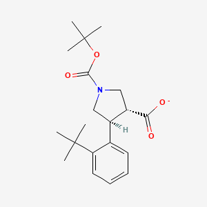 (3R,4S)-4-(2-tert-butylphenyl)-1-[(2-methylpropan-2-yl)oxycarbonyl]pyrrolidine-3-carboxylate - 
