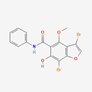 3,7-Dibromo-6-hydroxy-4-methoxy-N-phenylbenzofuran-5-carboxamide - 
