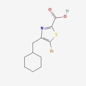 5-Bromo-4-(cyclohexylmethyl)thiazole-2-carboxylic acid - 