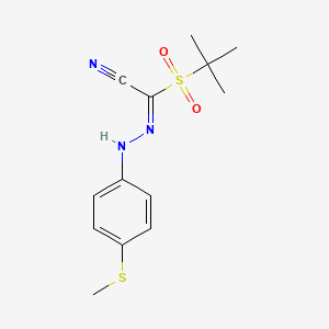 2-Tert-butylsulfonyl-2-[[4-(methylthio)phenyl]hydrazono]acetonitrile - 