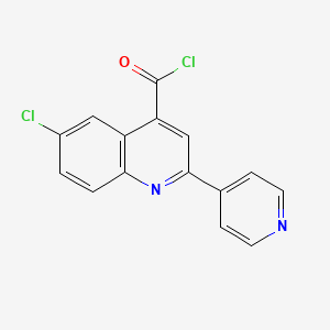 6-Chloro-2-pyridin-4-ylquinoline-4-carbonyl chloride hydrochloride - 