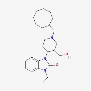 1-[1-(Cyclooctylmethyl)-3-(hydroxymethyl)piperidin-4-yl]-3-ethylbenzimidazol-2-one - 