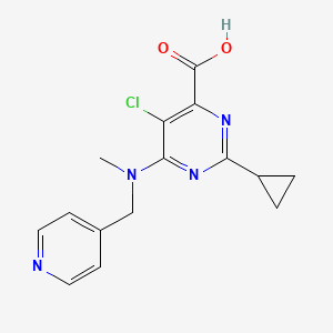 5-Chloro-2-cyclopropyl-6-(methyl(pyridin-4-ylmethyl)amino)pyrimidine-4-carboxylic acid - 