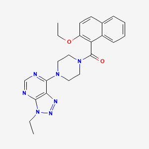 1-(2-ethoxynaphthalene-1-carbonyl)-4-{3-ethyl-3H-[1,2,3]triazolo[4,5-d]pyrimidin-7-yl}piperazine - 