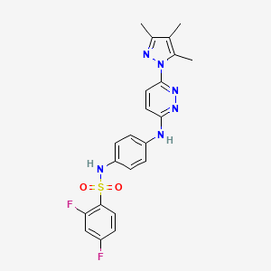 2,4-difluoro-N-(4-((6-(3,4,5-trimethyl-1H-pyrazol-1-yl)pyridazin-3-yl)amino)phenyl)benzenesulfonamide - 