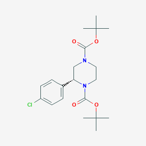 (R)-1,4-di(tert-butoxycarbonyl)-2-(4-chlorophenyl)piperazine - 769944-52-7