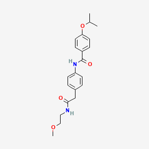 4-isopropoxy-N-(4-(2-((2-methoxyethyl)amino)-2-oxoethyl)phenyl)benzamide - 