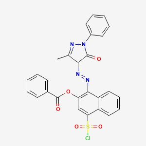 3-(Benzoyloxy)-4-((4,5-dihydro-3-methyl-5-oxo-1-phenyl-1H-pyrazol-4-yl)azo)naphthalene-1-sulphonyl chloride - 66104-73-2