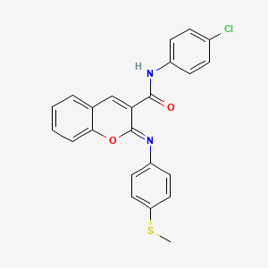 (2Z)-N-(4-chlorophenyl)-2-{[4-(methylsulfanyl)phenyl]imino}-2H-chromene-3-carboxamide - 