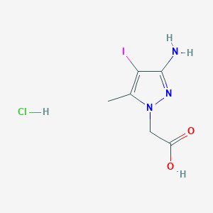 (3-amino-4-iodo-5-methyl-1H-pyrazol-1-yl)acetic acid - 1431966-73-2