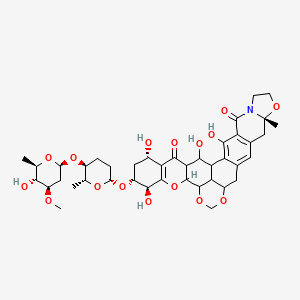 (6S,8R,9S,17R,23R)-2,6,9,30-tetrahydroxy-8-[(2S,5S,6R)-5-[(2S,4R,5R,6R)-5-hydroxy-4-methoxy-6-methyloxan-2-yl]oxy-6-methyloxan-2-yl]oxy-23-methyl-11,14,16,24-tetraoxa-27-azaoctacyclo[15.14.1.03,12.05,10.013,32.019,31.021,29.023,27]dotriaconta-5(10),19,21(29),30-tetraene-4,28-dione - 