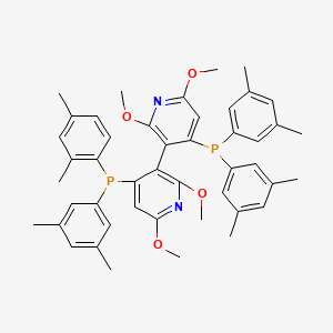 Bis(3,5-dimethylphenyl)-[3-[4-[(2,4-dimethylphenyl)-(3,5-dimethylphenyl)phosphanyl]-2,6-dimethoxypyridin-3-yl]-2,6-dimethoxypyridin-4-yl]phosphane - 