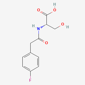 (2S)-2-[2-(4-fluorophenyl)acetamido]-3-hydroxypropanoic acid - 