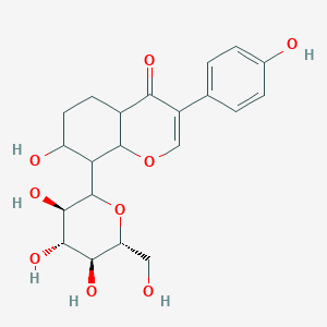 7-hydroxy-3-(4-hydroxyphenyl)-8-[(2S,3R,4R,5S,6R)-3,4,5-trihydroxy-6-(hydroxymethyl)oxan-2-yl]-4a,5,6,7,8,8a-hexahydrochromen-4-one - 