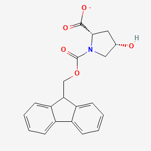 1,2-Pyrrolidinedicarboxylic acid, 4-hydroxy-, 1-(9H-fluoren-9-ylmethyl) ester, (2S,4S)- - 