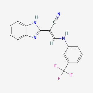2-(1H-1,3-benzodiazol-2-yl)-3-{[3-(trifluoromethyl)phenyl]amino}prop-2-enenitrile - 