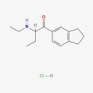 1-(2,3-dihydro-1H-inden-5-yl)-2-(ethylamino)butan-1-one,monohydrochloride - 