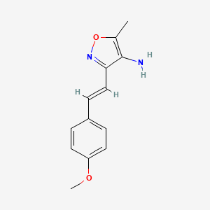 3-[(E)-2-(4-Methoxyphenyl)vinyl]-5-methylisoxazol-4-amine - 