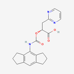 (2R)-2-(1,2,3,5,6,7-hexahydro-s-indacen-4-ylcarbamoyloxy)-3-pyrimidin-2-ylpropanoic acid - 2272917-12-9