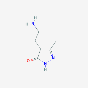 4-(2-aminoethyl)-3-methyl-4,5-dihydro-1H-pyrazol-5-one - 933741-78-7