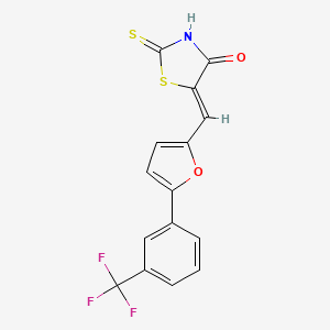 5-[5-[3-(Trifluoromethyl)phenyl]-2-furylmethylene]-2-thioxothiazolidine-4-one - 