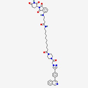4-[[2-(2,6-dioxopiperidin-3-yl)-1,3-dioxoisoindol-4-yl]amino]-N-[11-[4-[2-[4-(4-isoquinolin-4-ylphenyl)pyrazol-1-yl]acetyl]piperazin-1-yl]-11-oxoundecyl]butanamide - 