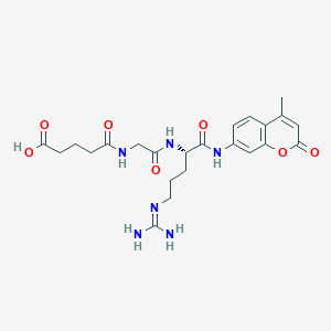 (S)-5-((2-((5-Guanidino-1-((4-methyl-2-oxo-2H-chromen-7-yl)amino)-1-oxopentan-2-yl)amino)-2-oxoethyl)amino)-5-oxopentanoic acid - 