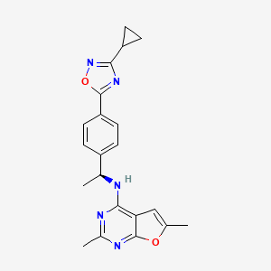 N-[(1S)-1-[4-(3-cyclopropyl-1,2,4-oxadiazol-5-yl)phenyl]ethyl]-2,6-dimethylfuro[2,3-d]pyrimidin-4-amine - 