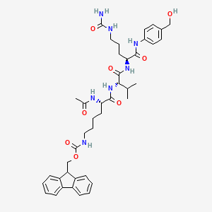 9H-fluoren-9-ylmethyl N-[(5S)-5-acetamido-6-[[(2S)-1-[[(2S)-5-(carbamoylamino)-1-[4-(hydroxymethyl)anilino]-1-oxopentan-2-yl]amino]-3-methyl-1-oxobutan-2-yl]amino]-6-oxohexyl]carbamate - 