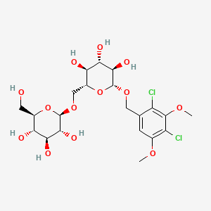 (2,4-Dichloro-3,5-dimethoxyphenyl) methyl 6-O-|A-D-glucopyranosyl-|A-D-glucopyranoside - 