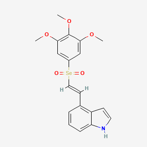 4-[(E)-2-(3,4,5-trimethoxyphenyl)selenonylethenyl]-1H-indole - 