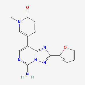5-[5-Amino-2-(furan-2-yl)-[1,2,4]triazolo[1,5-c]pyrimidin-8-yl]-1-methylpyridin-2-one - 
