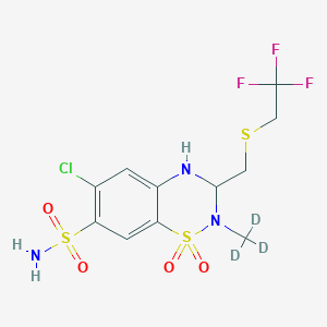 6-Chloro-1,1-dioxo-2-(trideuteriomethyl)-3-(2,2,2-trifluoroethylsulfanylmethyl)-3,4-dihydro-1lambda6,2,4-benzothiadiazine-7-sulfonamide - 