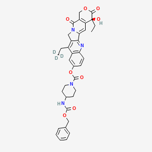 [(19S)-19-ethyl-19-hydroxy-14,18-dioxo-10-(2,2,2-trideuterioethyl)-17-oxa-3,13-diazapentacyclo[11.8.0.02,11.04,9.015,20]henicosa-1(21),2,4(9),5,7,10,15(20)-heptaen-7-yl] 4-(phenylmethoxycarbonylamino)piperidine-1-carboxylate - 