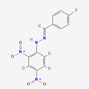 4-Fluorobenzaldehyde 2,4-dinitrophenylhydrazone-d3 - 