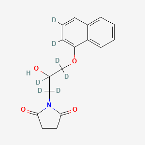 1-[2-Hydroxy-3-(1-naphthalenyloxy)propyl]-2,5-pyrrolidinedione-d7 - 