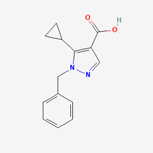 1-benzyl-5-cyclopropyl-1H-pyrazole-4-carboxylic acid - 