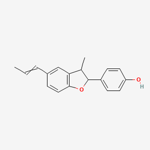 4-(3-Methyl-5-prop-1-enyl-2,3-dihydro-1-benzofuran-2-yl)phenol - 