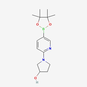 1-[5-(4,4,5,5-Tetramethyl-1,3,2-dioxaborolan-2-yl)pyridin-2-yl]pyrrolidin-3-ol - 