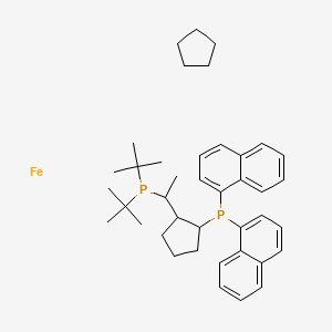 (R)-1-{(S)-2-[DI(1-Naphthyl)phosphino]ferrocenyl}ethyldi-tert.-butylphosphine - 