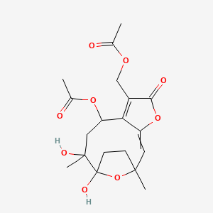 (8-Acetyloxy-10,11-dihydroxy-1,10-dimethyl-5-oxo-4,14-dioxatricyclo[9.2.1.03,7]tetradeca-2,6-dien-6-yl)methyl acetate - 