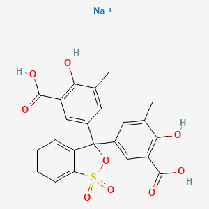 5,5'-(3H-2,1-Benzoxathiol-3-ylidene)bis(3-methylsalicylic) acid S,S-dioxide, sodium salt - 83784-16-1