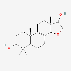 (1R,3aR,5aS,7R,9aR,11aR)-1,2,3a,4,5,5a,6,7,8,9,9a,10,11,11a-Tetradecahydro-6,6,9a,11a-tetramethylphenanthro[1,2-b]furan-1,7-diol - 