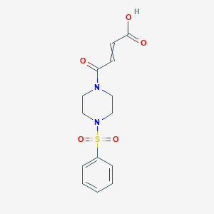 4-Oxo-4-[4-(phenylsulfonyl)-1-piperazinyl]-2-butenoic acid - 