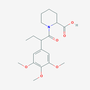 1-[2-(3,4,5-Trimethoxyphenyl)butanoyl]piperidine-2-carboxylic acid - 