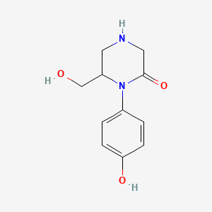 6-(Hydroxymethyl)-1-(4-hydroxyphenyl)piperazin-2-one - 