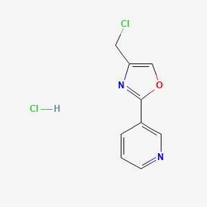 3-[4-(Chloromethyl)-1,3-oxazol-2-yl]pyridine hydrochloride - 