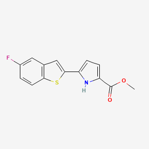 Methyl 5-(5-fluorobenzo[b]thiophen-2-yl)-1H-pyrrole-2-carboxylate - 
