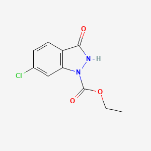 1H-Indazole-1-carboxylic acid, 6-chloro-2,3-dihydro-3-oxo-, ethyl ester - 89438-39-1