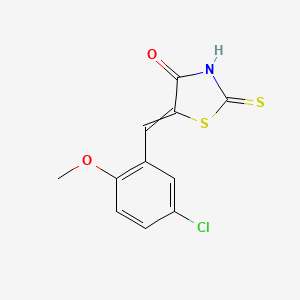 (5E)-5-[(5-chloro-2-methoxyphenyl)methylidene]-2-sulfanyl-1,3-thiazol-4-one - 